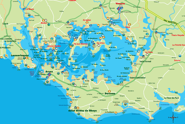 carte touristique du morbihan