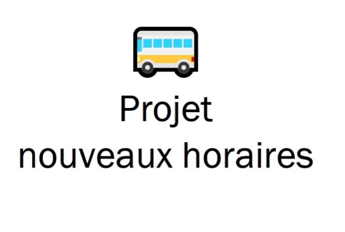 PROJET NOUVEAUX HORAIRES