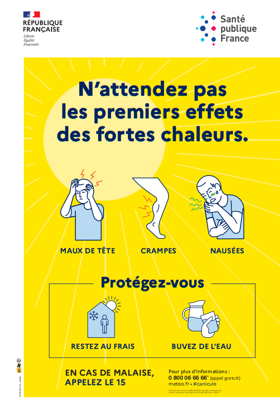 CANICULE – PRECAUTIONS