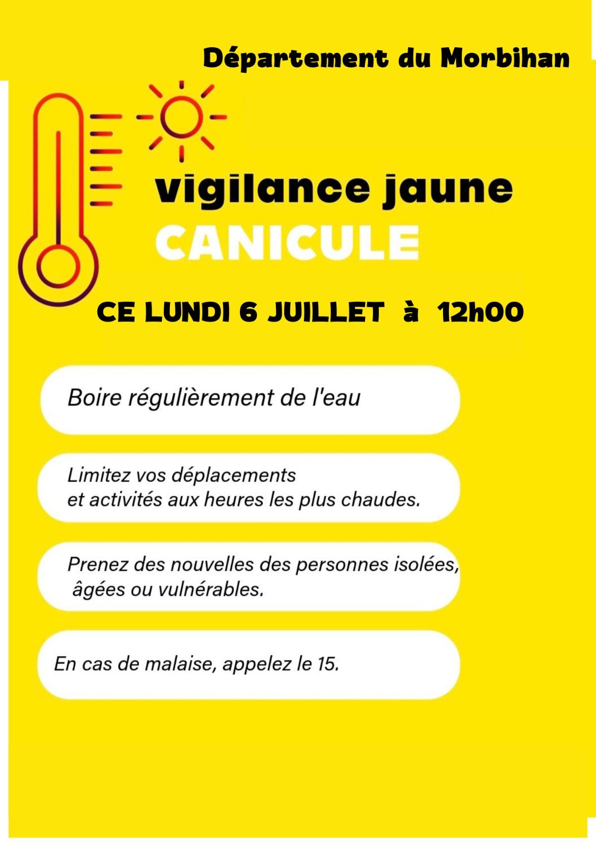 Vigilance Jaune Canicule