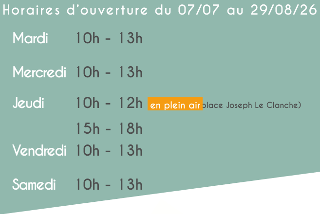 Horaires d&rsquo;été !