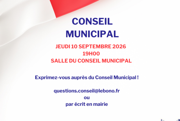 CONSEIL MUNICIPAL – 10 septembre 2026