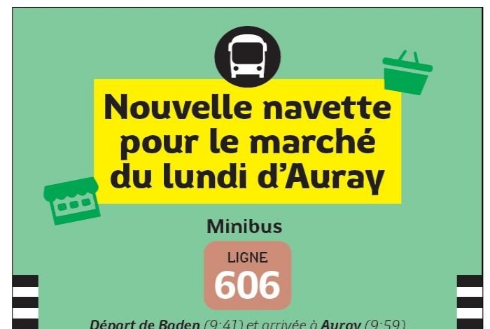 Ligne 606 : navette pour le marché du lundi d&rsquo;Auray