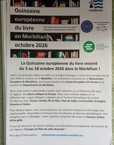 Quinzaine européenne du livre en Morbihan